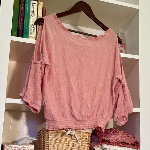 Rose Pink Blouse Summer Spring Whimsigoth Boho Southwestern Renfaire - Picture 5 of 11